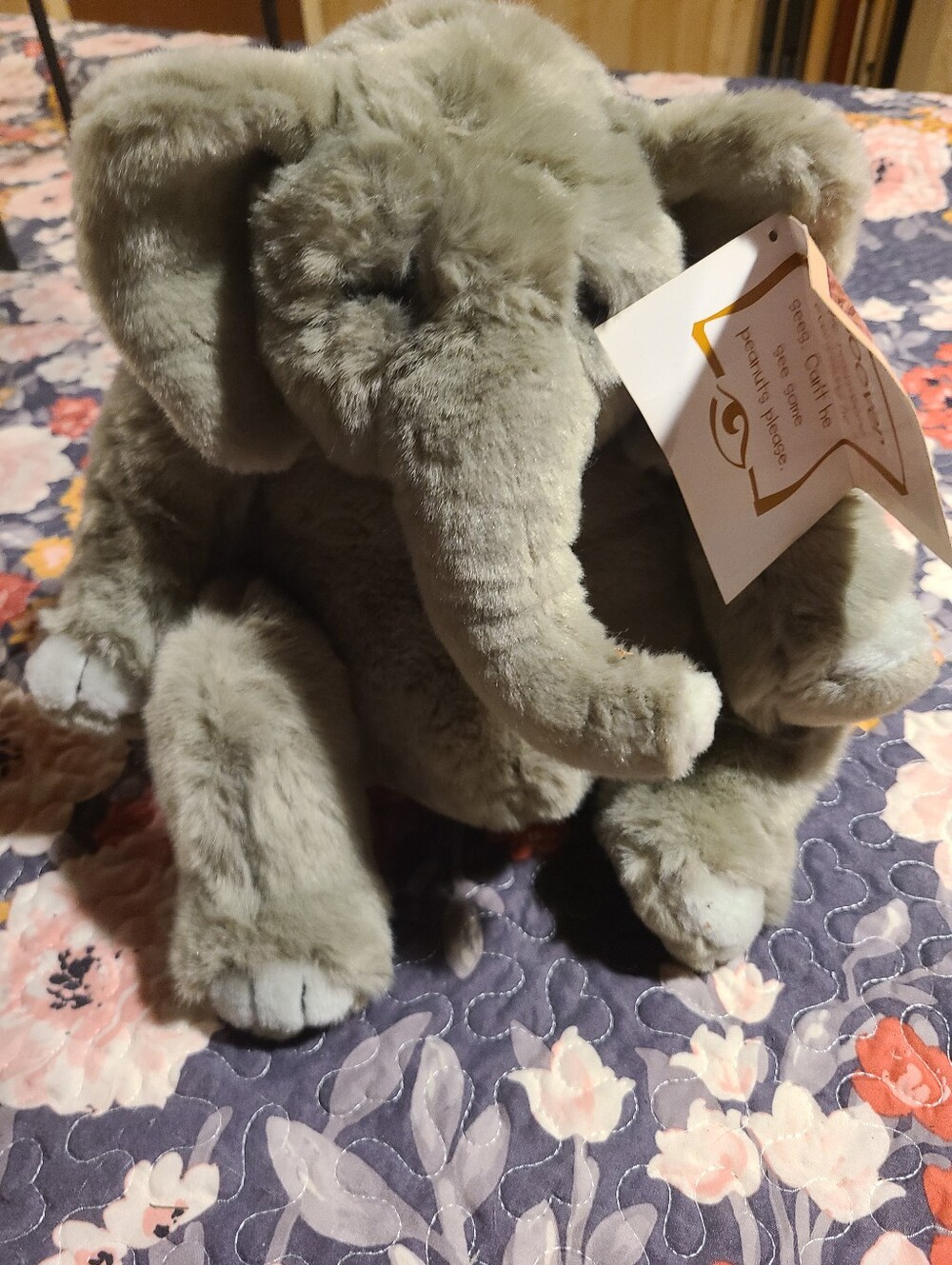 Plush Gray Elephant Stuffed Animal - Soft Home Accent Lou Rankim Friends